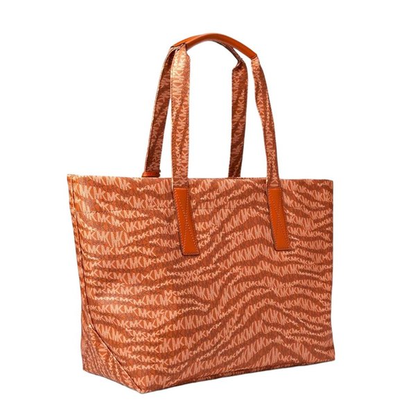 Michael Kors Womens Deep‎ Orange The Michael Large Animal Print Logo Tote… - Picture 3 of 9